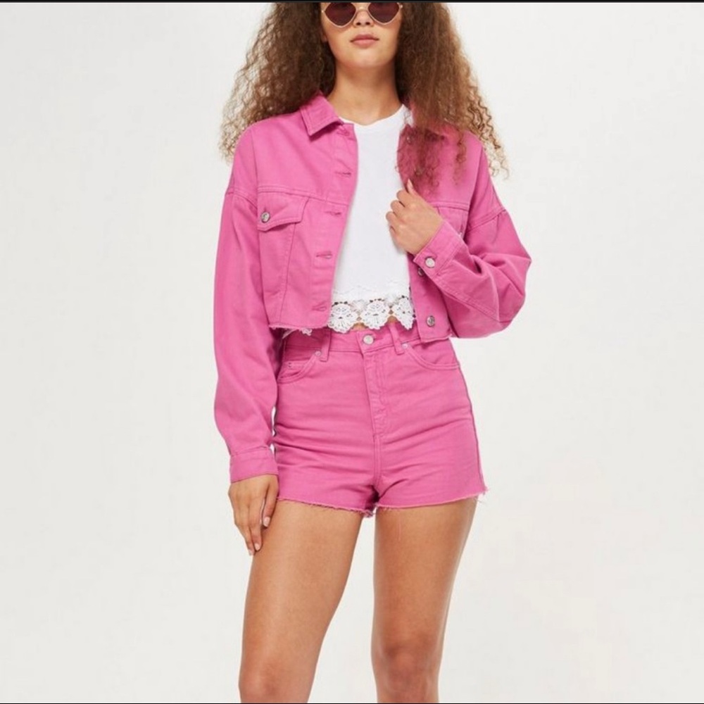 Topshop High-Waisted Pink Shorts